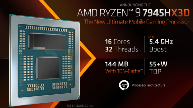 AMD Ryzen 9 7945HX3D Laptop CPU